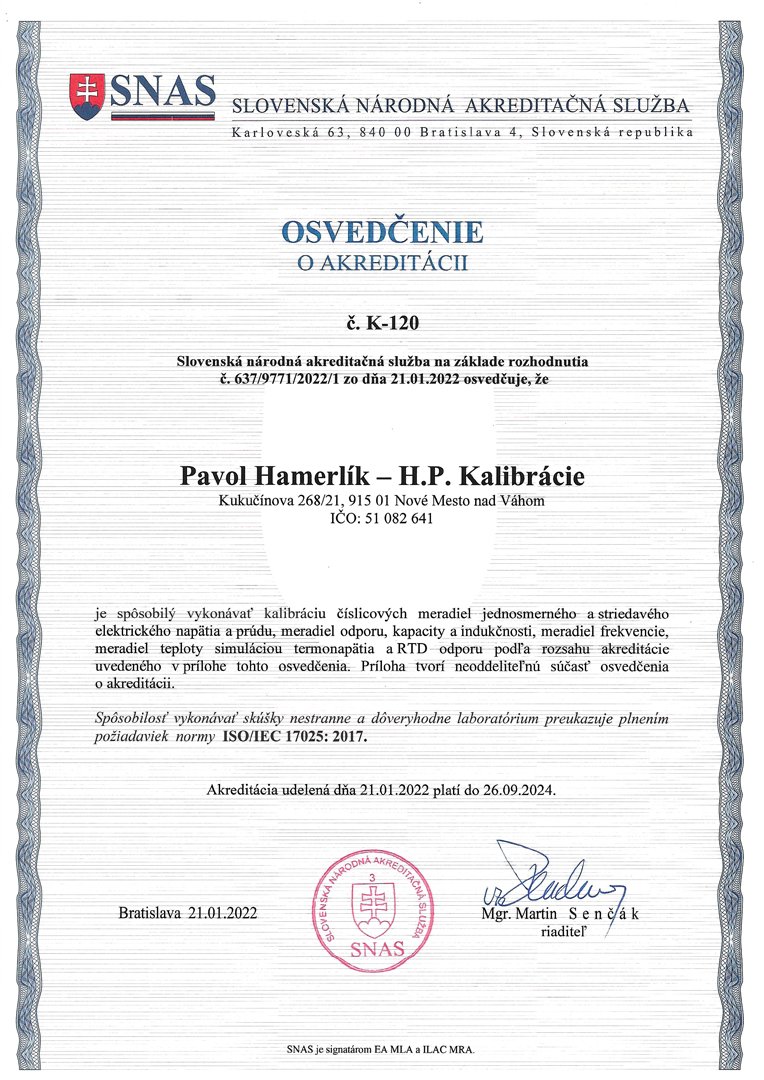 Osvedenie K-120 - 2022